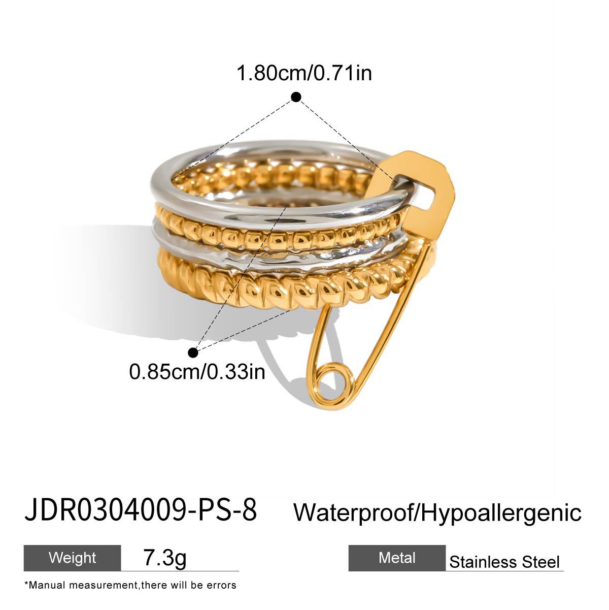 Multi-layer Stacking Rings Titanium Steel Non-fading Finger Rings Cross-border Hot-selling Jewelry High-end Stainless Steel rings
