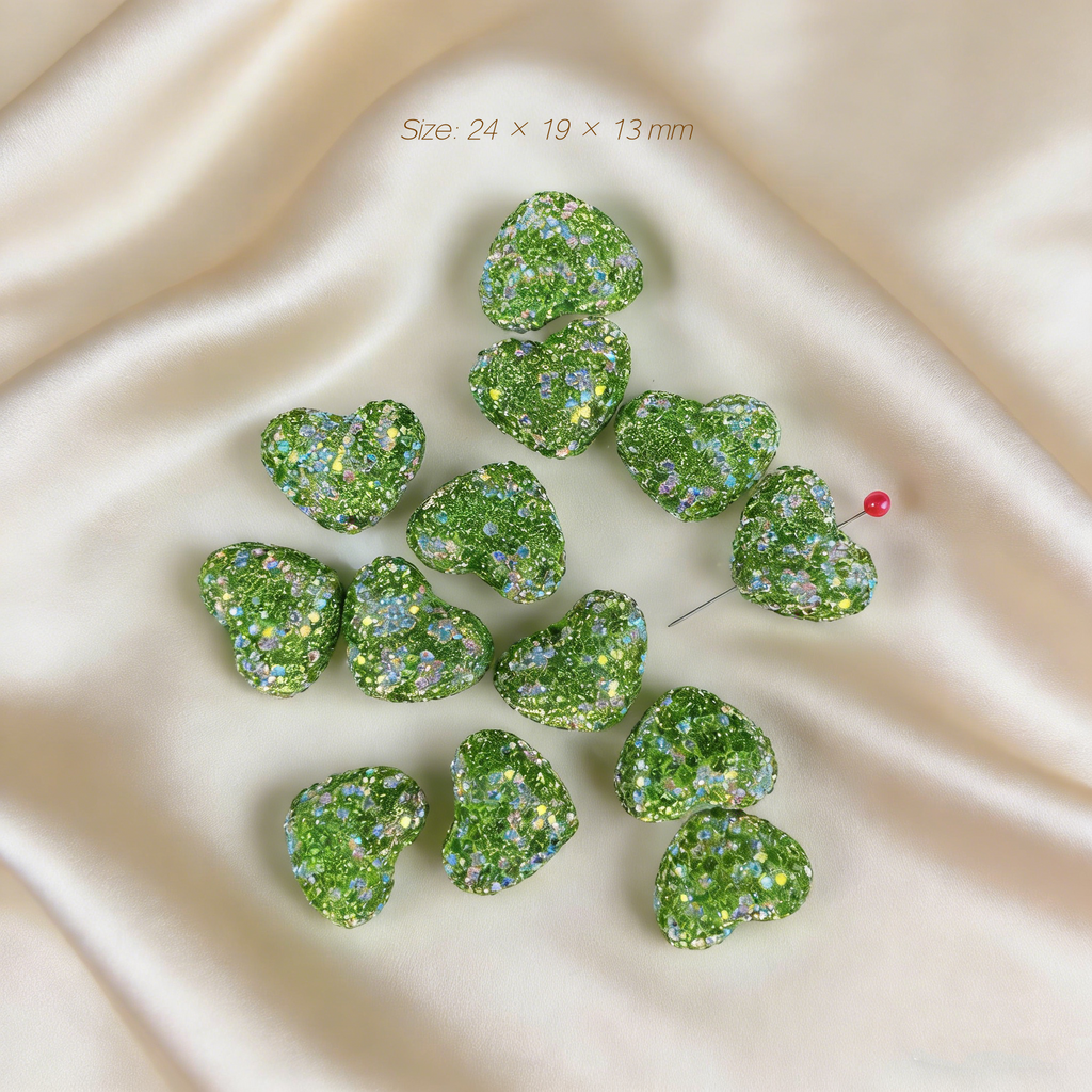 Rhinestone Heart (5pcs/Bag)