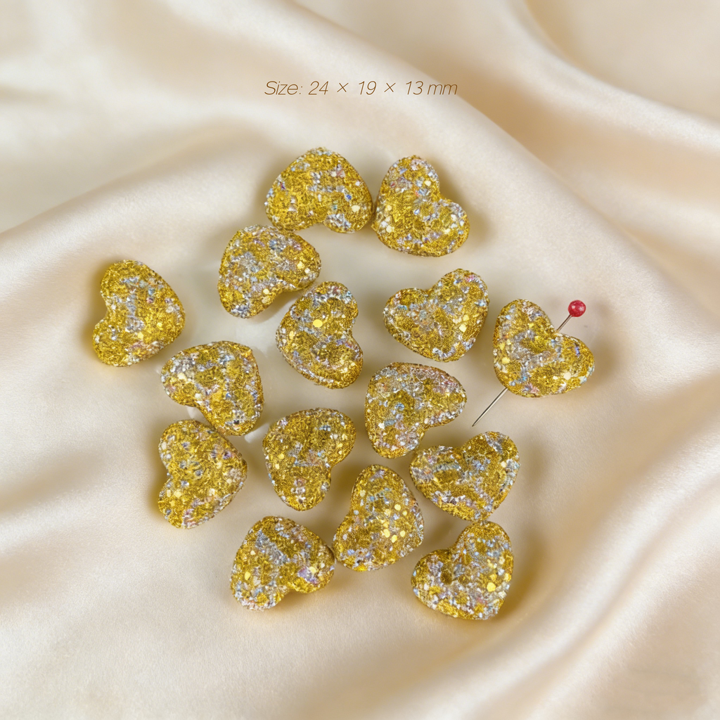 Rhinestone Heart (5pcs/Bag)