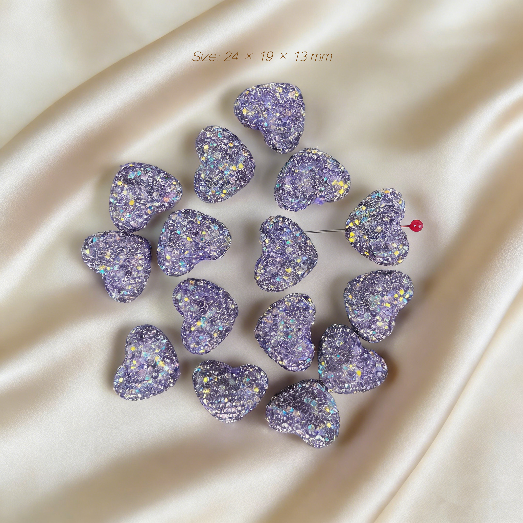 Rhinestone Heart (5pcs/Bag)