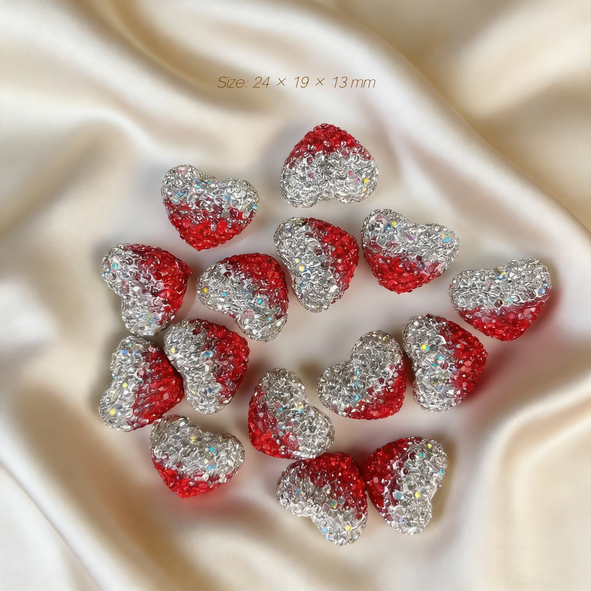 Rhinestone Heart (5pcs/Bag)