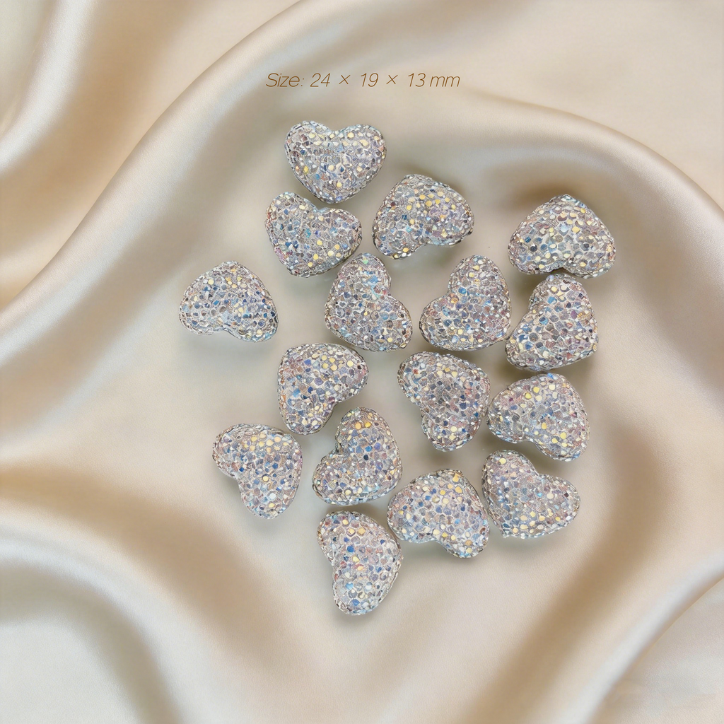 Rhinestone Heart (5pcs/Bag)