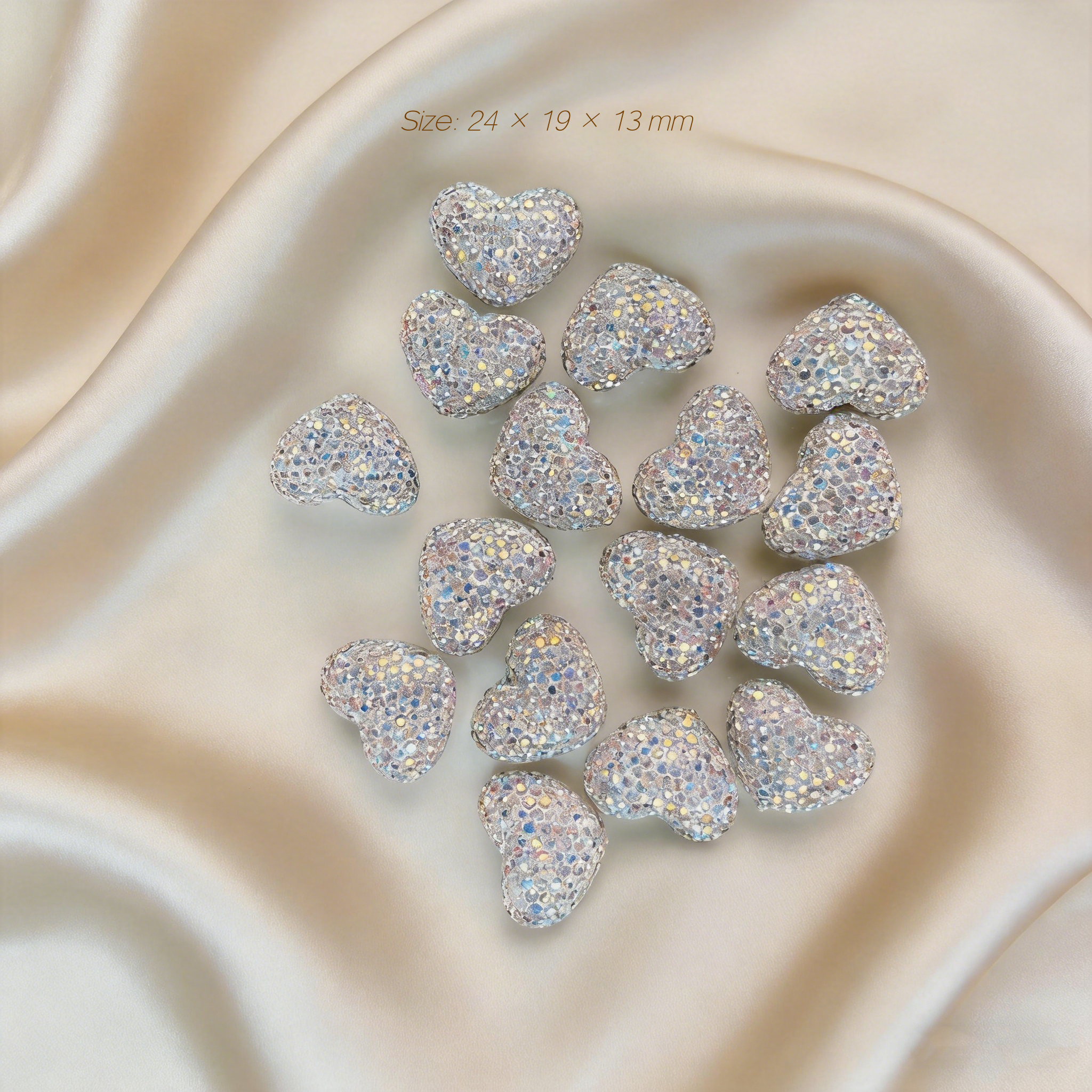 Rhinestone Heart (5pcs/Bag)