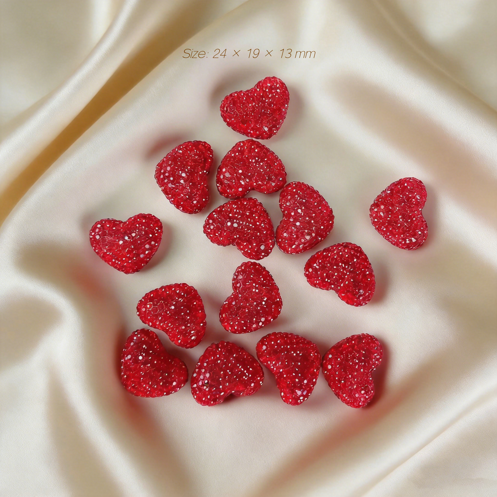Rhinestone Heart (5pcs/Bag)