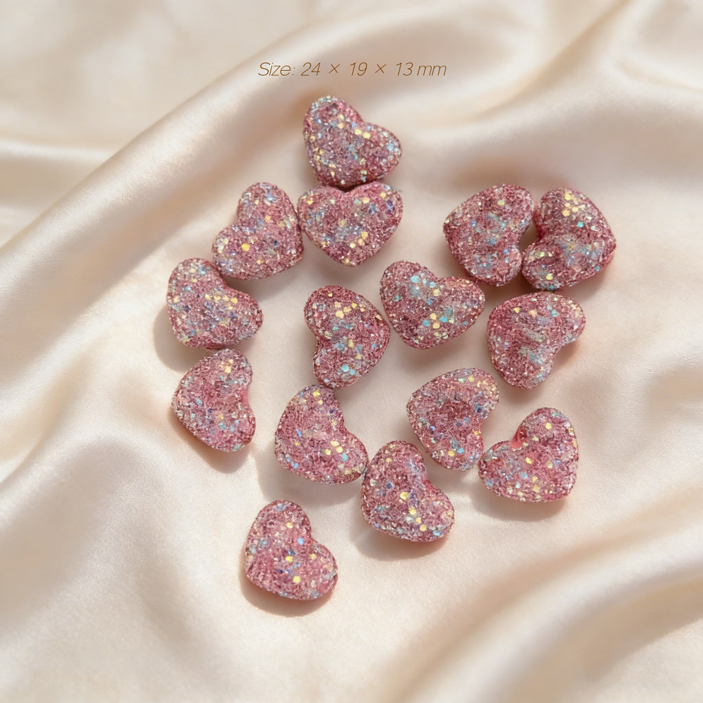 Rhinestone Heart (5pcs/Bag)
