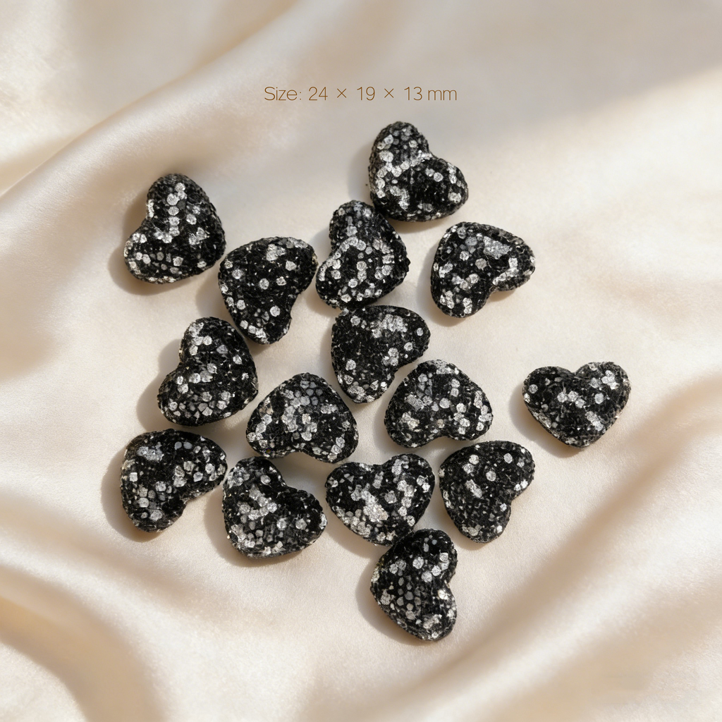 Rhinestone Heart (5pcs/Bag)