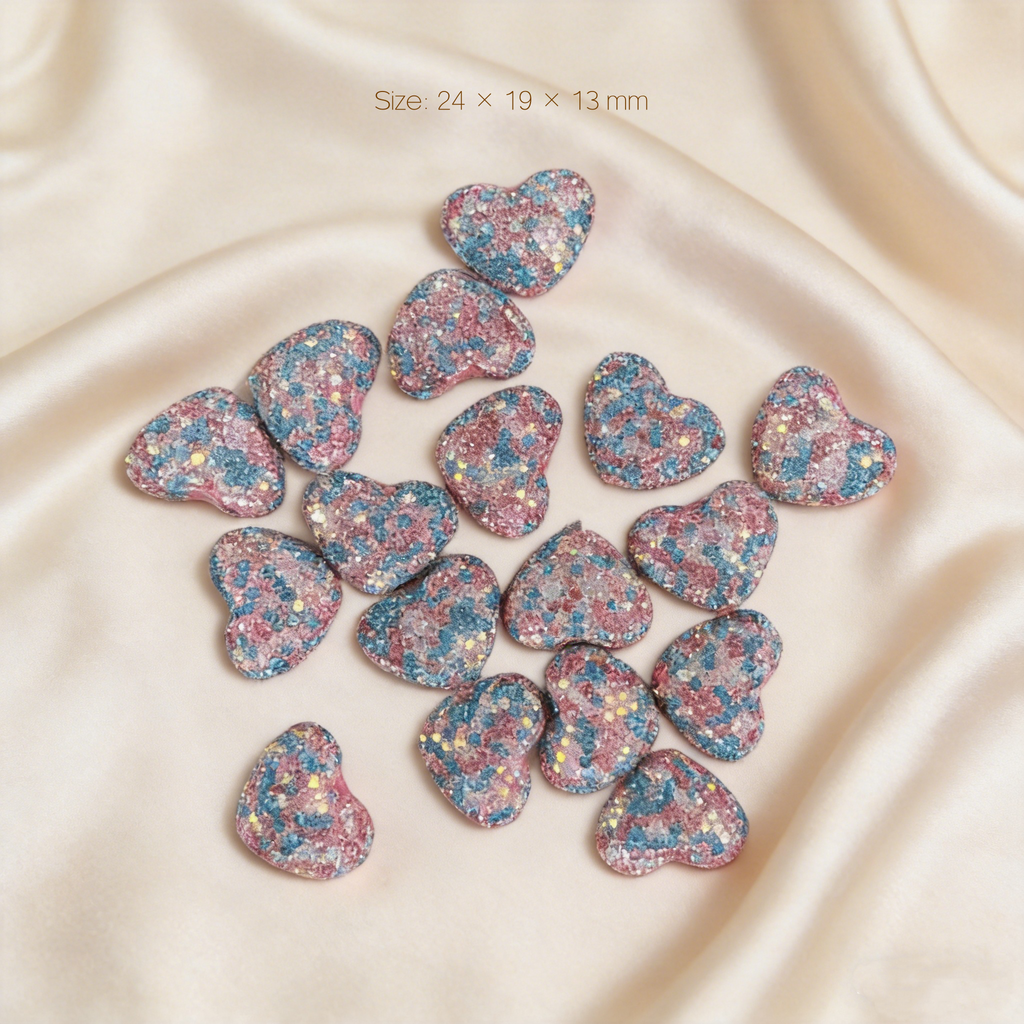 Rhinestone Heart (5pcs/Bag)
