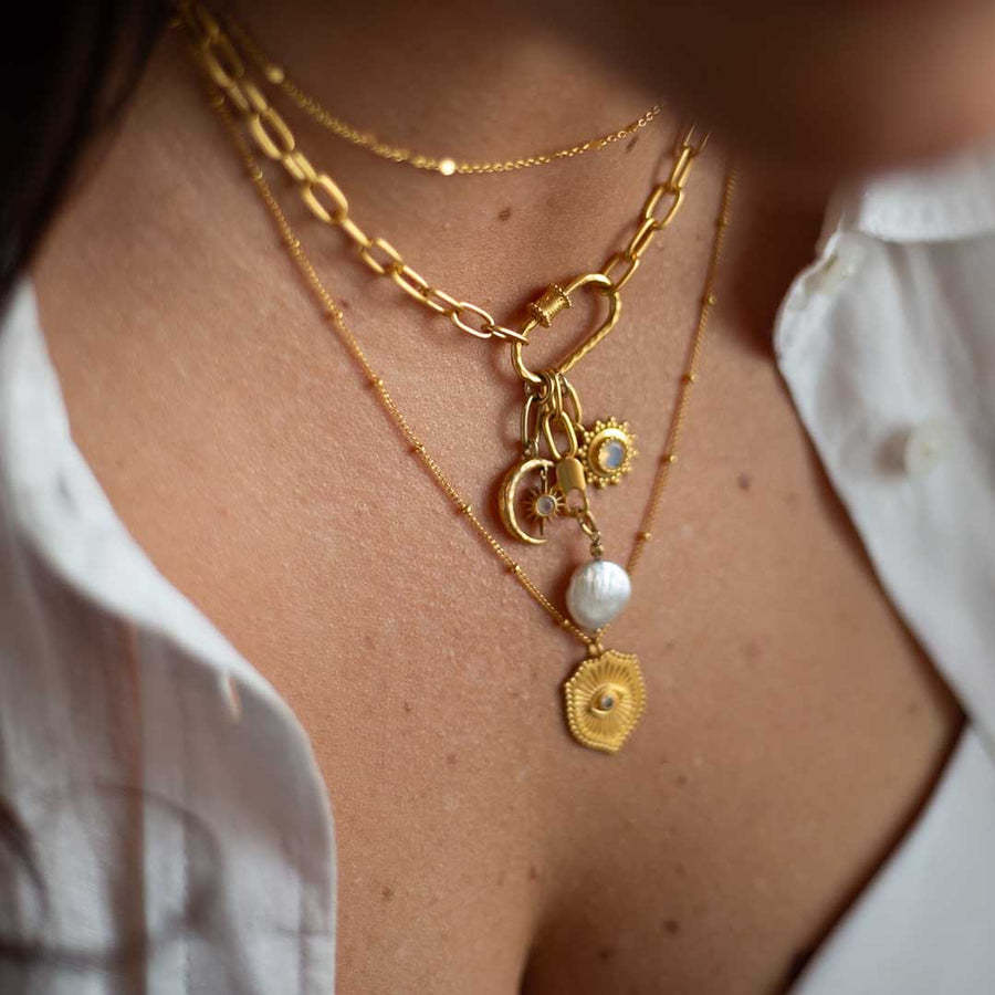 Vava Custom Necklace Gold/Silver Plated Titanium Mystical Symbol Necklace Elements Personalized Gift for Her/Him