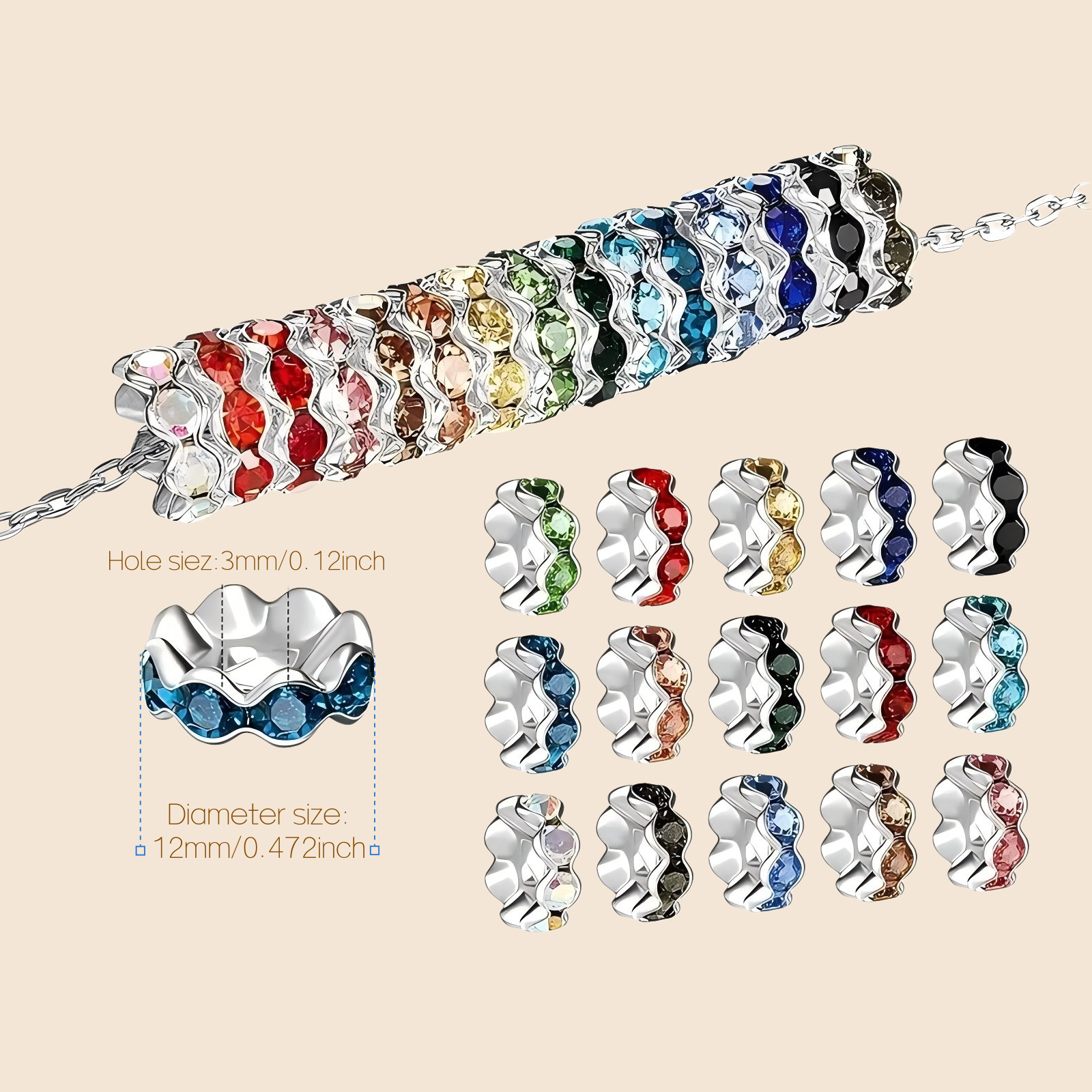 Waved Spacer (20pcs/Bag)